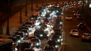 stock-footage-cars-in-hard-traffic-jam-on-wintry-street-of-city-at-night